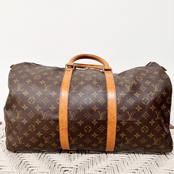 Louis Vuitton Handbags - Louis Vuitton Keepall 50 Monogram Monogram Canvas Leather Duffle Carryon Bag